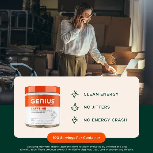 Miniatura 6 de Genius Caffeine Pills + Genius Mushroom Plant-Based Supplement (Alert Concentration)