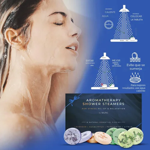 Miniatura 6 de VALITIC - Vaporizadores de ducha con aromaterapia para aliviar el estrés y relajarse - Regalos para mujeres, mamá, cumpleaños, 8 bombas