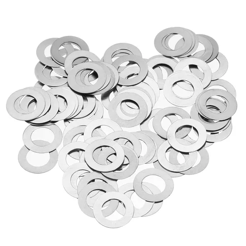 Miniatura 40 de uxcell Arandelas planas de acero inoxidable M3 304, 20 espaciadores planos ultrafinos de 0.118 x 0.197 x 0.004 in para tornillo de tornillo