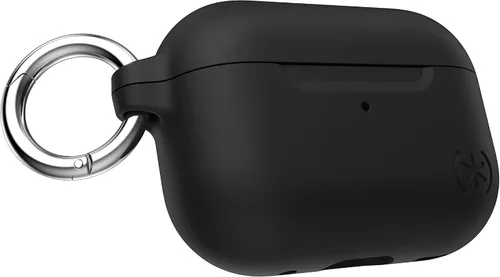 Speck Productos Presidio W/Soft Touch - Funda para Airpods Pro de 2ª/1ª generación, color negro y plateado brillante