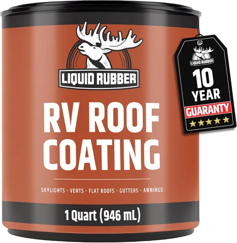 Miniatura 9 de Liquid Rubber - Revestimiento para toldo de casa rodante, sellador con reflectante solar, para reparación del toldo de remolques y cámper