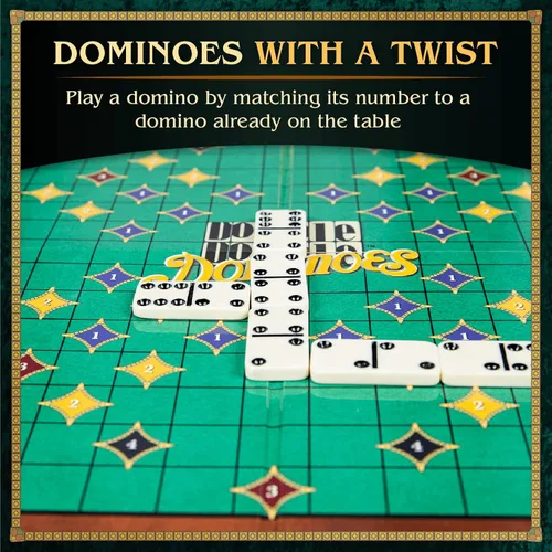 Miniatura 3 de Calliope Juegos de dominó dobles dobles - Juego de mesa de dominó de tren mexicano con un giro - Juego familiar para noche de juegos -2-4 jugadores