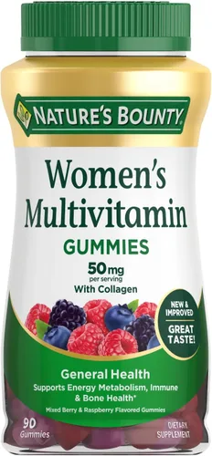 Nature's Bounty Gomitas multivitamínicas para mujeres, suplementos vitamínicos para adultos, salud general, apoya la salud inmunológica y ósea,
