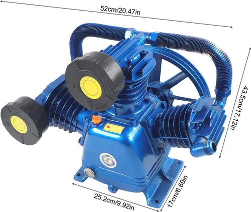 Miniatura 2 de Bomba de compresor de aire cilíndrico de 175PSI 10HP Cabeza de bomba de compresor de aire de bajo consumo de energía Motor Herramienta de aire