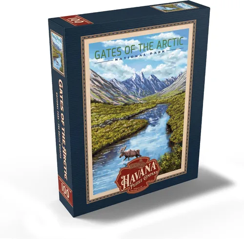 Miniatura 2 de MyPuzzle Gates of The Arctic National Park - The Arctic Whisper, póster de viaje vintage, rompecabezas de 100 piezas para adultos