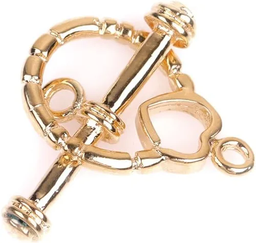 Miniatura 7 de JOE FOREMAN Cierre de joyería de palanca relleno de oro amarillo de 14 quilates para hacer manualidades, collares, pulseras (0.591 in)