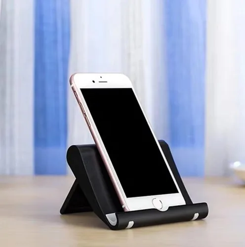 Miniatura 8 de Soporte plegable ajustable para teléfono celular para escritorio, compatible con la mayoría de teléfonos inteligentes y tabletas, base de goma
