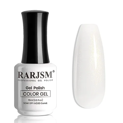 Miniatura 54 de RARJSM Esmalte de Uñas en Gel Rosa con Purpurina Nude, Rosa Brillante con Pigmento Dorado Brillante, Esmalte de Uñas en Gel Gelatinoso Transparente