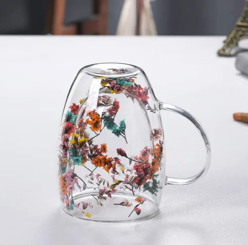 Miniatura 7 de NBHUZEHUA Juego de 2 Tazas de Café de Doble Pared, Juego de Tazas de Vidrio Aisladas, Recién Casados, Compromiso, Aniversario, para Él y Ella