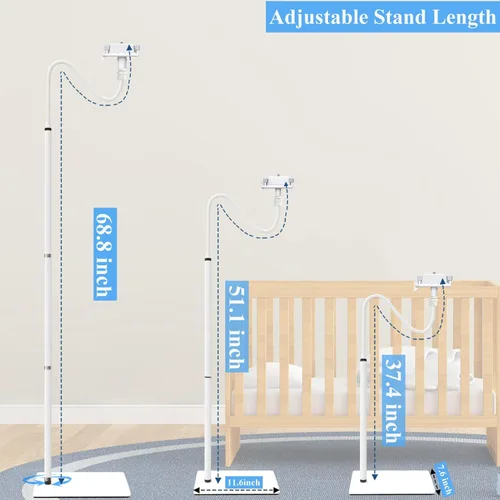Miniatura 4 de Soporte de piso para monitor de bebé, compatible con Nanit Pro y Flex Stand, Óptica Infantil DXR-8 Pro, VTech VM901/VM819/RM7764, Momcozy