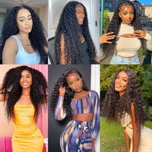 Miniatura 6 de 12A Brazilian Deep Wave Human Hair Bundles 14 16 18Inch 100% Unprocessed Brazilian Virgin Human Hair Weave 3Bundles Deep Wave Curly Hair Extensions