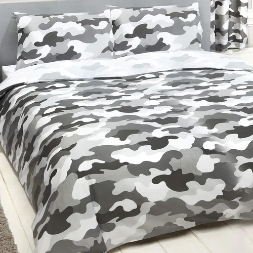 Miniatura 2 de Price Right Home Juego de funda de edredón y funda de almohada reversible de camuflaje militar gris