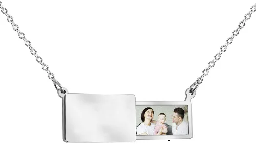 Medallón de fotos con grabado personalizado, collar de medallón personalizado, collar de fotos, colgante de collar con imagen, medallón grabado,