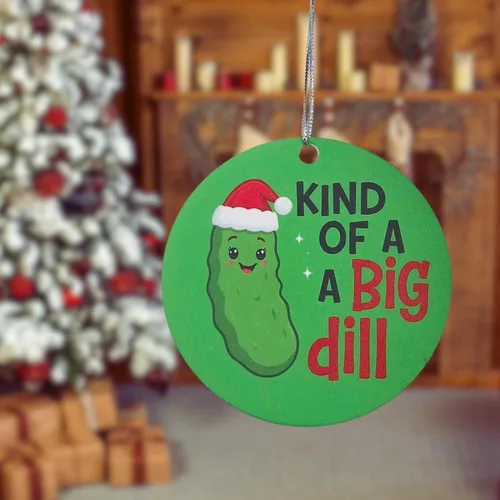 Miniatura 7 de Adornos divertidos: novedad "Kind of a Big Dill" para compañeros de trabajo, intercambio de elefantes blancos y humor para adultos