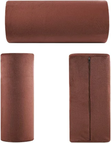 Miniatura 6 de Almohada de espuma viscoelástica para cuello, espalda, columna lumbar, piernas, alivio del dolor de rodilla, soporte multiusos (marrón)
