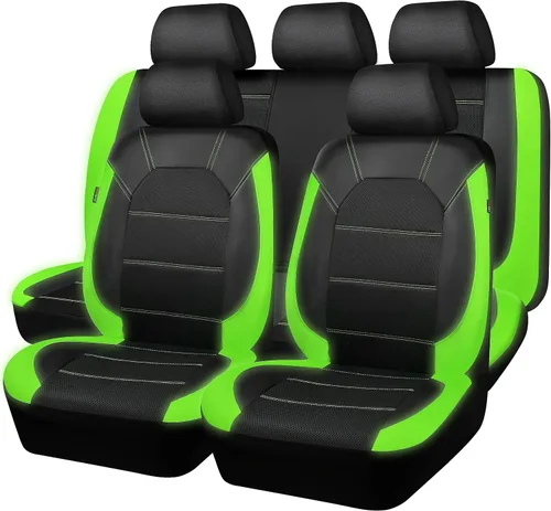 Miniatura 26 de Car Pass - Fundas universales de cuero para asiento de automóvil deportivas que se adaptan a la mayoría de automóviles, SUV, camiones y camionetas