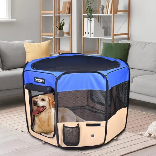 Miniatura 6 de JESPET - Parque de juegos para perros de 36 pulgadas, 45 pulgadas y 61 pulgadas portátil para perros con bolsa de transporte para cachorros, gatos