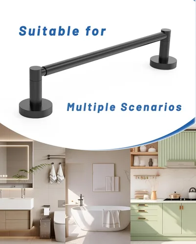 Miniatura 5 de Fixsen - Toallero ajustable, toallero de baño de 13.7 a 24 pulgadas, toalleros individuales de acero inoxidable SUS304 para baño, montaje en pared
