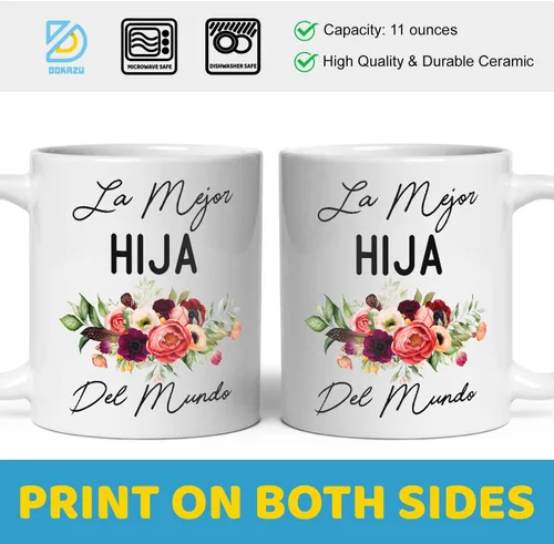 Miniatura 5 de Fantastic Gifts Taza La Mejor Hija Del Mundo, regalo para hija, taza de la mejor hija del mundo, regalo de cumpleaños, regalo para el día de la Madre