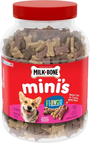 Miniatura 12 de Milk-Bone Mini's Flavor Snacks - Golosinas para perros, 2.5 onzas (paquete de 20), perfectos para paseos, tamaño de viaje, recuerdos de fiesta