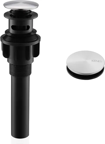 Miniatura 14 de KENES Desagüe Pop Up de Bronce Frotado con Aceite para Lavabo Vessel de Baño, Tapón de Desagüe para Lavabo de Tocador, Ensamblaje de Desagüe