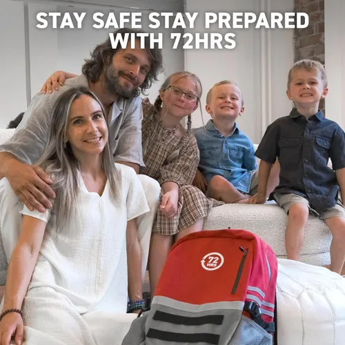 Miniatura 2 de 72 HRS Kit de supervivencia de emergencia de lujo, kit de supervivencia de 72 horas para terremotos, huracanes, tsunamis, invierno, apagón, incluye