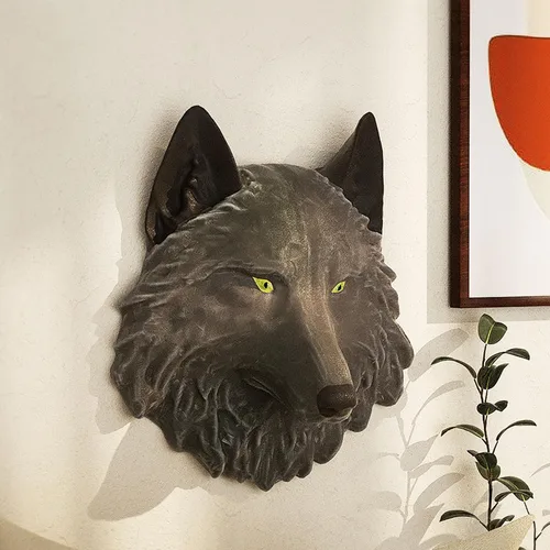 Miniatura 7 de Moldes de silicona de animales, moldes de resina de cabeza de lobo, moldes de silicona epoxi para bricolaje de resina de escritorio de pared