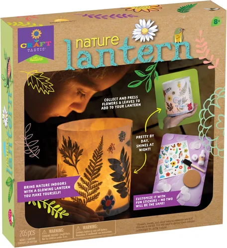 Craft-Tastic Linterna de la naturaleza - Kit de manualidades de naturaleza - Diversión de manualidades al aire libre - Lleva la naturaleza al