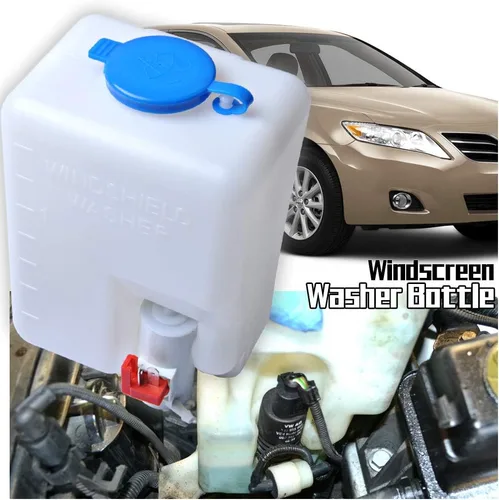 Miniatura 7 de OTUAYAUTO Botella Universal de Lavaparabrisas, Depósito de Fluido de Bomba Lavadora de 12V con Interruptor de Botón de Chorro para Tanque