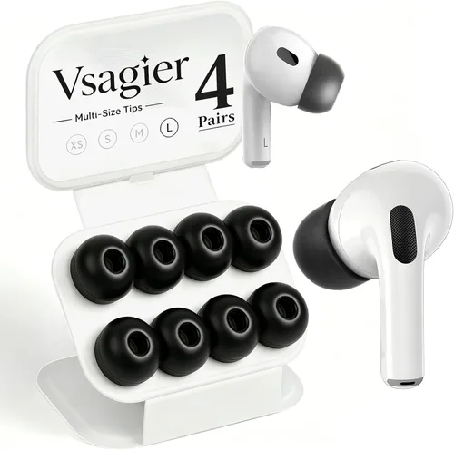 Miniatura 10 de Almohadillas de repuesto de espuma viscoelástica para AirPods Pro 1 y 2 Gen, puntas de auriculares ultra suaves con cancelación de ruido, ajuste