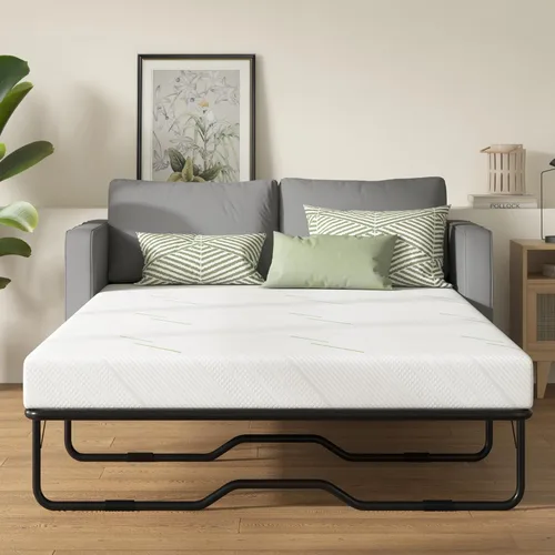 Miniatura 10 de Colchón tamaño Queen de 8 pulgadas, colchón con espuma viscoelástica de gel y resortes en bolsillos, Euro Top de firmeza media, color negro