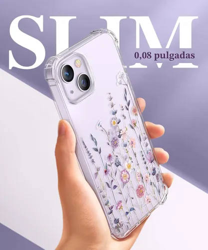 Miniatura 6 de GVIEWIN - Funda floral para iPhone 14 Plus de 6.7 pulgadas, con protector de pantalla + protector de lente de cámara, no se amarillenta, a prueba