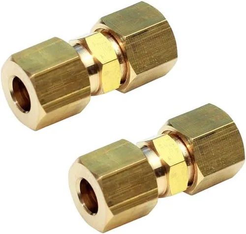 Miniatura 5 de Tubo de compresión de latón para máquina de hielo, unión, 3/16 pulgadas de diámetro exterior x 3/16 pulgadas de diámetro exterior, 2