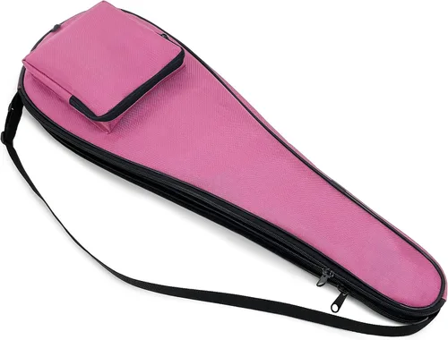Gespann Cubierta de raqueta de squash para 2 raquetas con bolsillo con cremallera Rosado