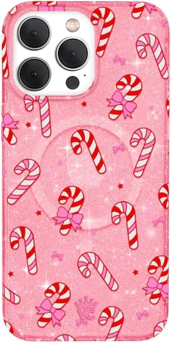 Miniatura 70 de VELVET CAVIAR Funda para iPhone 15 Pro, compatible con MagSafe, probada en caídas de 10 pies, con purpurina Galaxy Purpurina (Galaxy glitter)