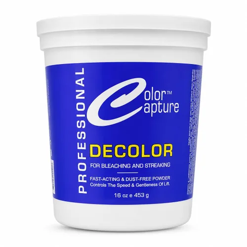 Blanqueador para el cabello en polvo para blanquear y rayar, grado profesional, fórmula suave, tinte azul, 16 onzas