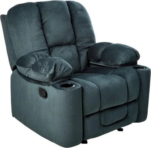 Christopher Knight Home Gannon - Silla reclinable deslizante de tela, acero 38.5 pulgadas de profundidad x 42.5 pulgadas de ancho x 41 pulgadas de