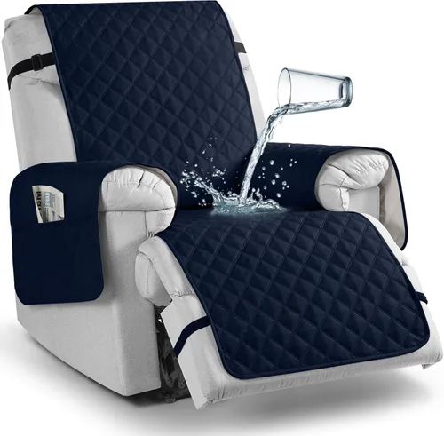 Miniatura 29 de TAOCOCO - Funda antideslizante para silla reclinable, funda para sofá, funda para silla reclinable pequeña con correas elásticas, protector