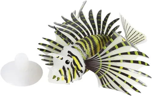 Miniatura 2 de Yoidesu Decoraciones de peces artificiales brillantes, peces falsos luminosos, peces de acuario, exquisito adorno de simulación, decoración de Negro
