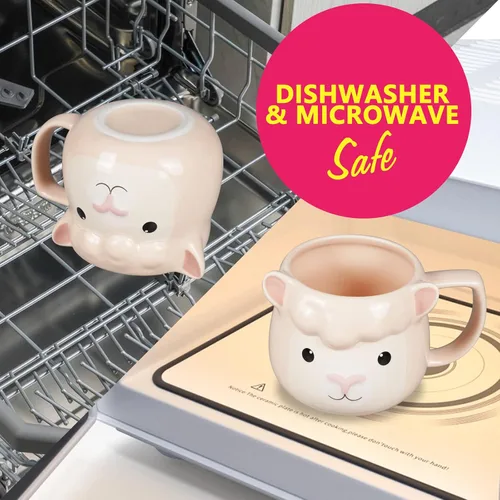 Miniatura 4 de Taza de Café de Cerámica ToCooTo de 14 oz con Diseño de Llama, Taza de Café 3D de Porcelana para Té, Taza de Noveldad para Mujeres, Regalos