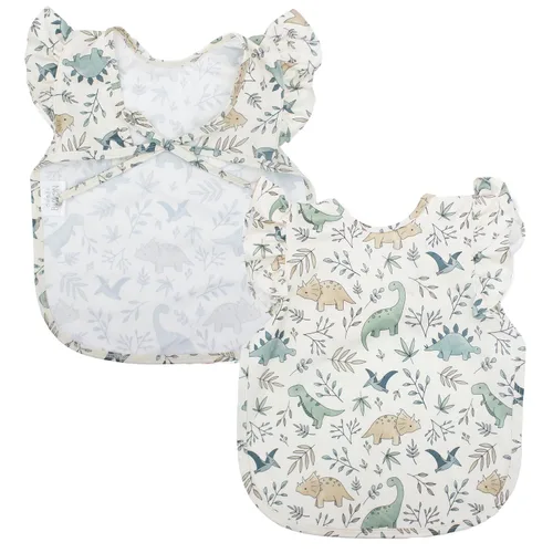 Miniatura 20 de BapronBaby Flutter Boho Floral Bapron – Babero más seguro sin lazo para el cuello para bebés y niños pequeños – Suave impermeable resistente a
