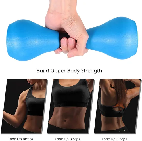 Miniatura 6 de Alipis 2 mancuernas acolchadas ajustables para mujer, para entrenamiento en la piscina, fitness y entrenamiento en casa, mancuernas de agua ligeras