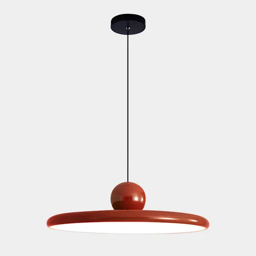Miniatura 8 de KCO Iluminación plana redonda LED colgante lámpara colgante retro lámpara crema cúpula mediados de siglo moderna regulable LED colgante luz granja