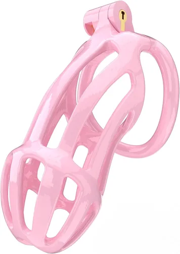 Jaula para pene Dispositivo de castidad masculina Jaula de bloqueo Jugar con llave y bloqueo A6(XXL)