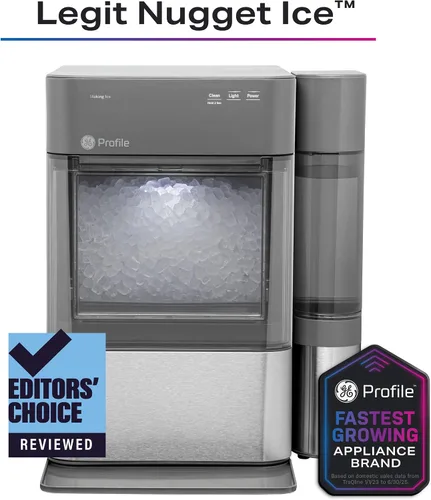 Miniatura 13 de GE Profile Opal 2.0 con tanque de 0.75 galones, máquina de hielo en cubitos tipo nugget masticable y crujiente para encimera, cuchara incluida, 38