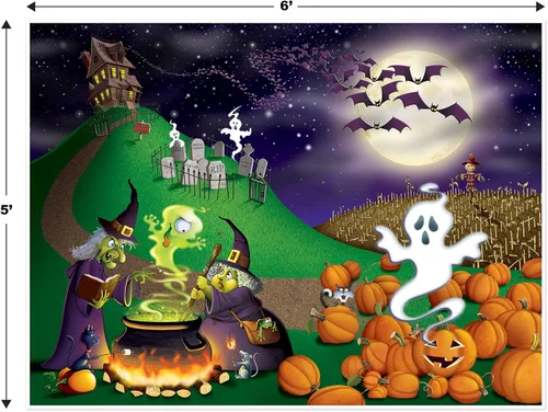 Miniatura 3 de Mural con diseño de Noche de Brujas, de Beistle, M, Not Applicable