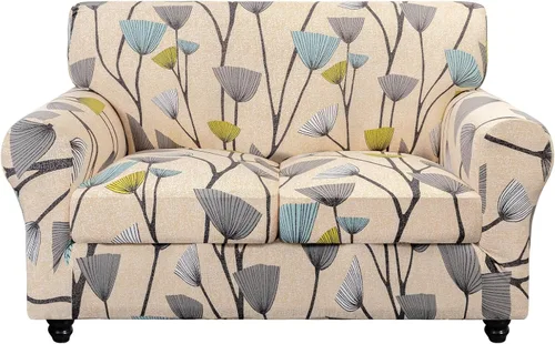 Miniatura 33 de SearchI Funda elástica para sofá con estampado, Fundas para sofá con diseño floral, 2 piezas de funda elástica para sillón con funda de cojín