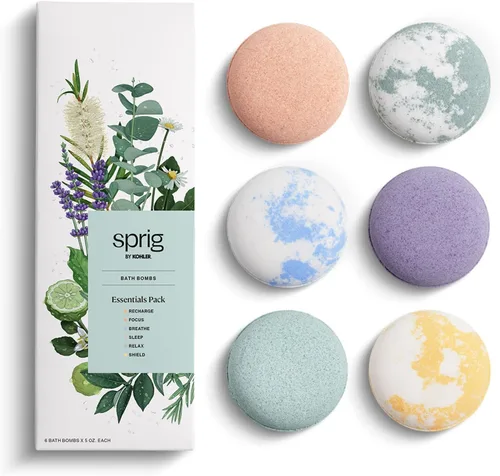 Miniatura 13 de Sprig by KOHLER - Bomba de baño de manzanilla + té verde, hipoalergénica, fabricada con ingredientes botánicos naturales e ingredientes de primera