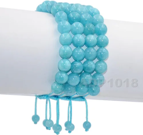 Miniatura 25 de AD Beads Pulseras de piedras preciosas unisex de 0.315 pulgadas (0.315 in), macramé curativo ajustable de 7 a 9 pulgadas Usa esta pulsera