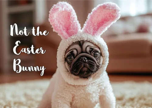 Miniatura 7 de Glory To Dog The Look When The Bunny Calls in Sick Divertida tarjeta de Pascua con sobre de correo de tarjeta de felicitación